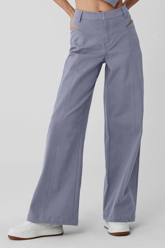 Alo High-Waist Risk Taker Trouser - Fog