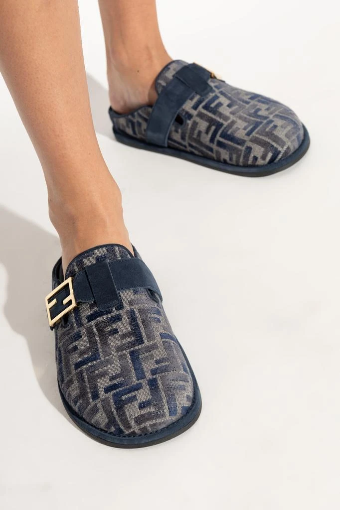 Fendi Slides with monogram and velvet finish 2