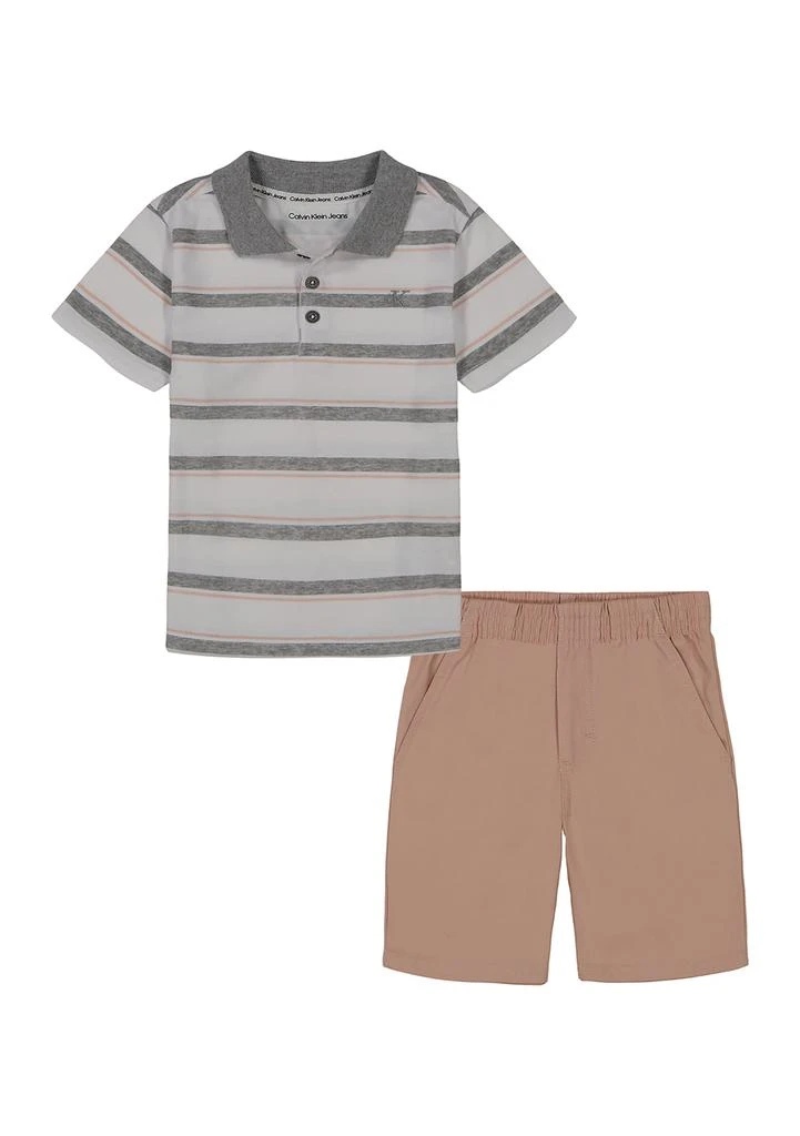 Calvin Klein Boys 4-7 Polo Set