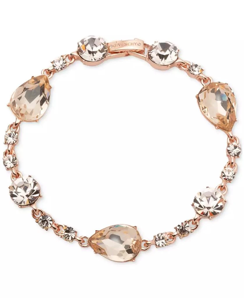 Givenchy Rose Gold-Tone Mixed-Cut Crystal Flex Bracelet 1