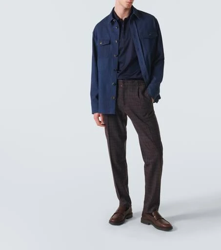 Kiton Checked wool chinos 2