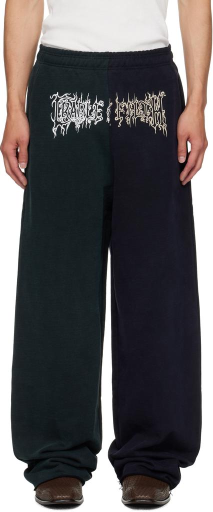 Vetements Black Embroidered Logo Sweatpants - Joggers - Free