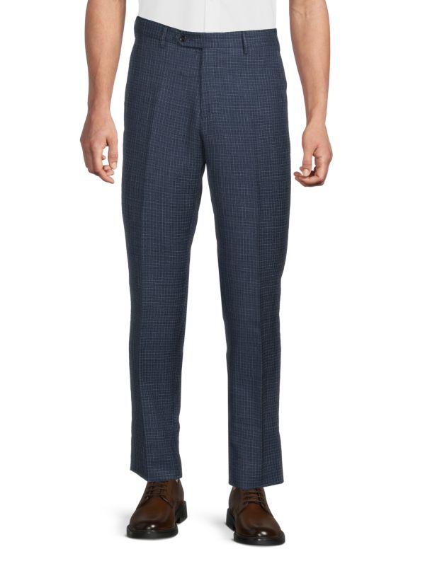 Zanella Pleated Wool Contemporary-Fit Dress Pants
