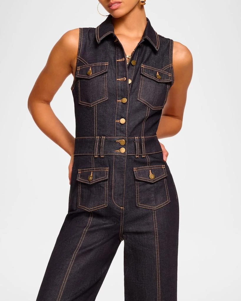 Ramy Brook Stephanie Denim Wide-Leg Jumpsuit 4