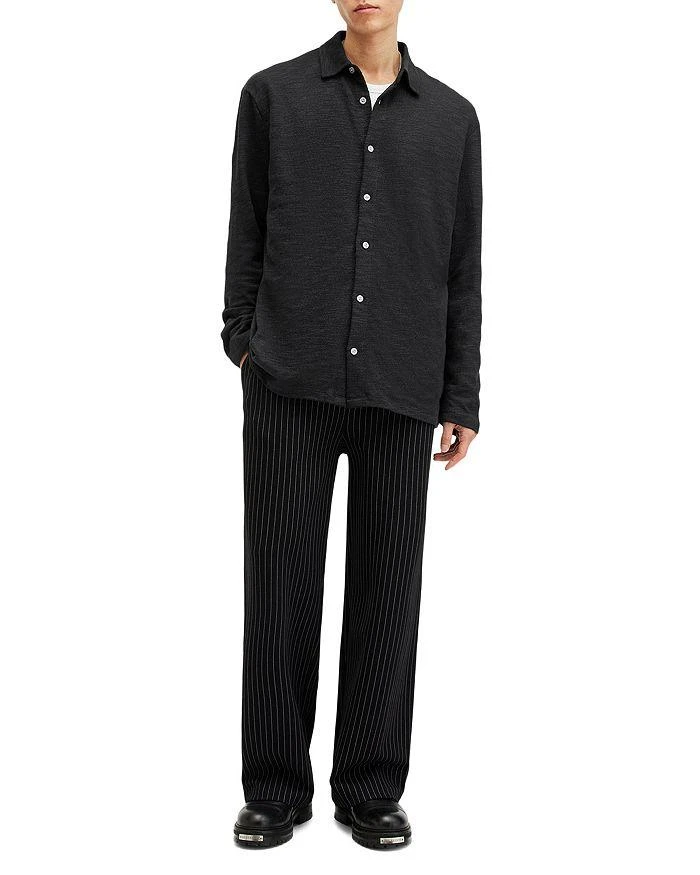 ALL SAINTS Foster Cotton Textured Oversized Fit Button Down Shirt 3