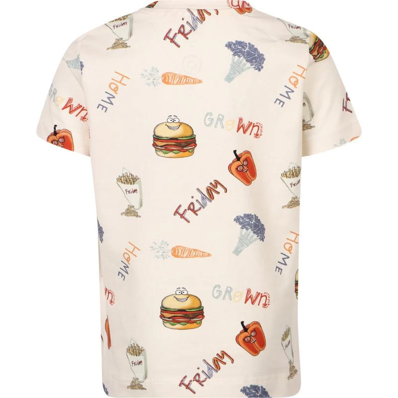 NAME IT® Home grown veggies print organic t shirt in off white 2