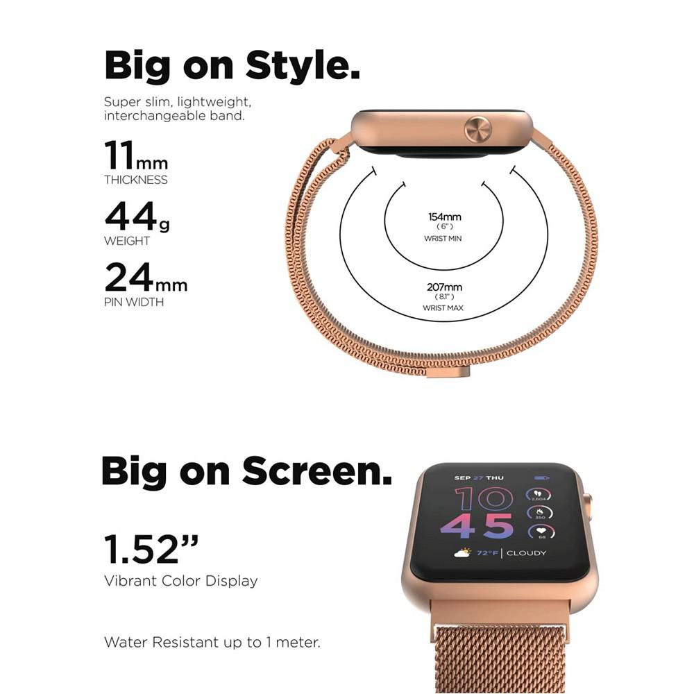 iTouch Air 4 Unisex Rose Gold-Tone Mesh Bracelet Smartwatch 41mm