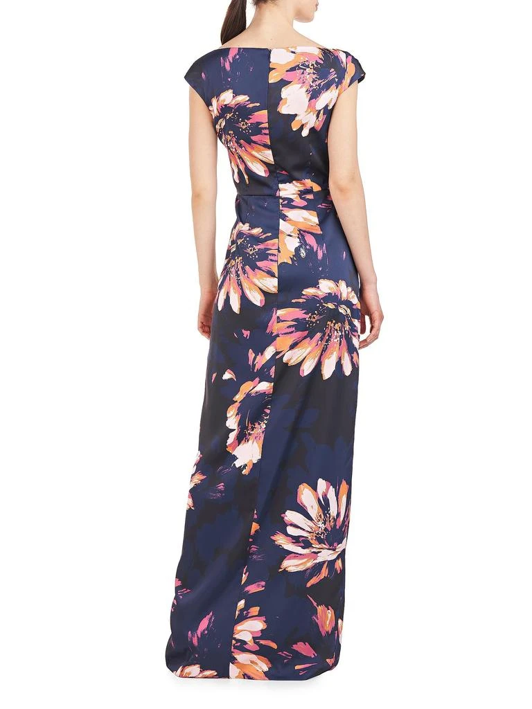 Kay Unger Wafa Floral Charmeuse Column Gown 2