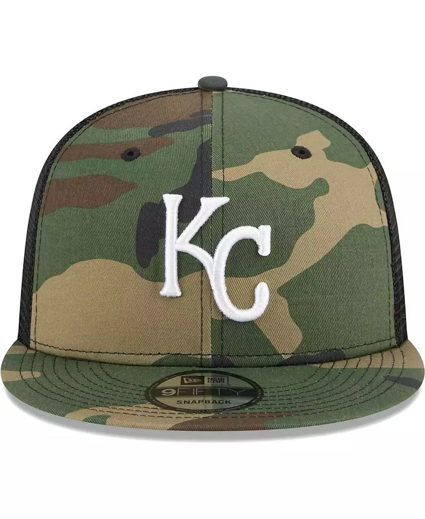 New Era Men's Camo Kansas City Royals Woodland Camo Trucker 9FIFTY Snapback Hat 3