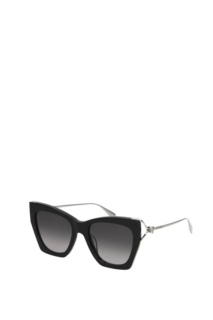 Alexander McQueen Sunglasses Metal Black Grey 1