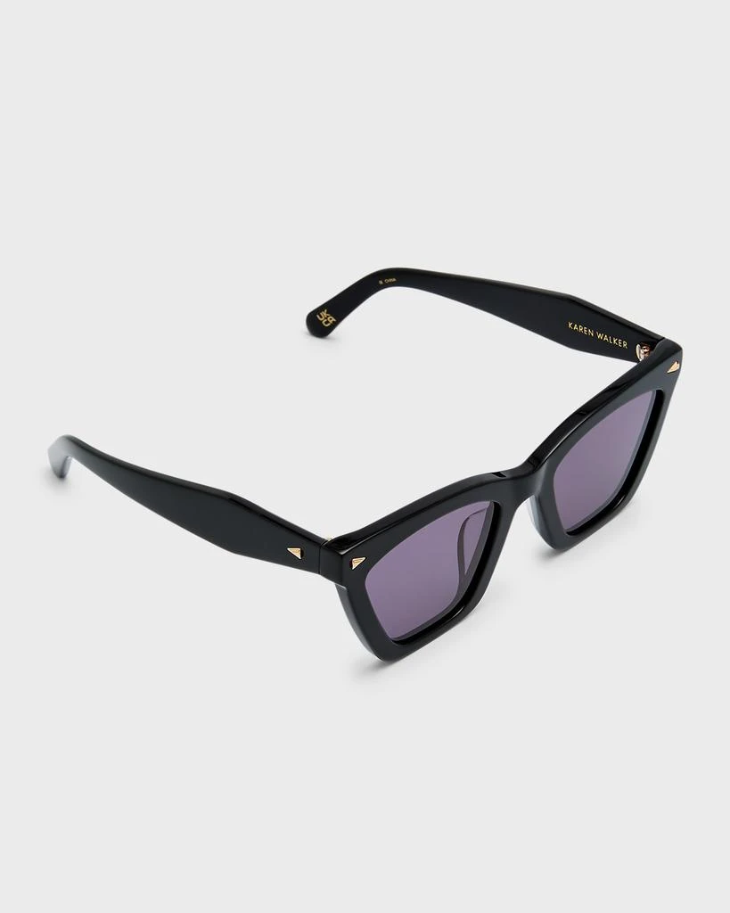 Karen Walker Logo Acetate Cat-Eye Sunglasses 1