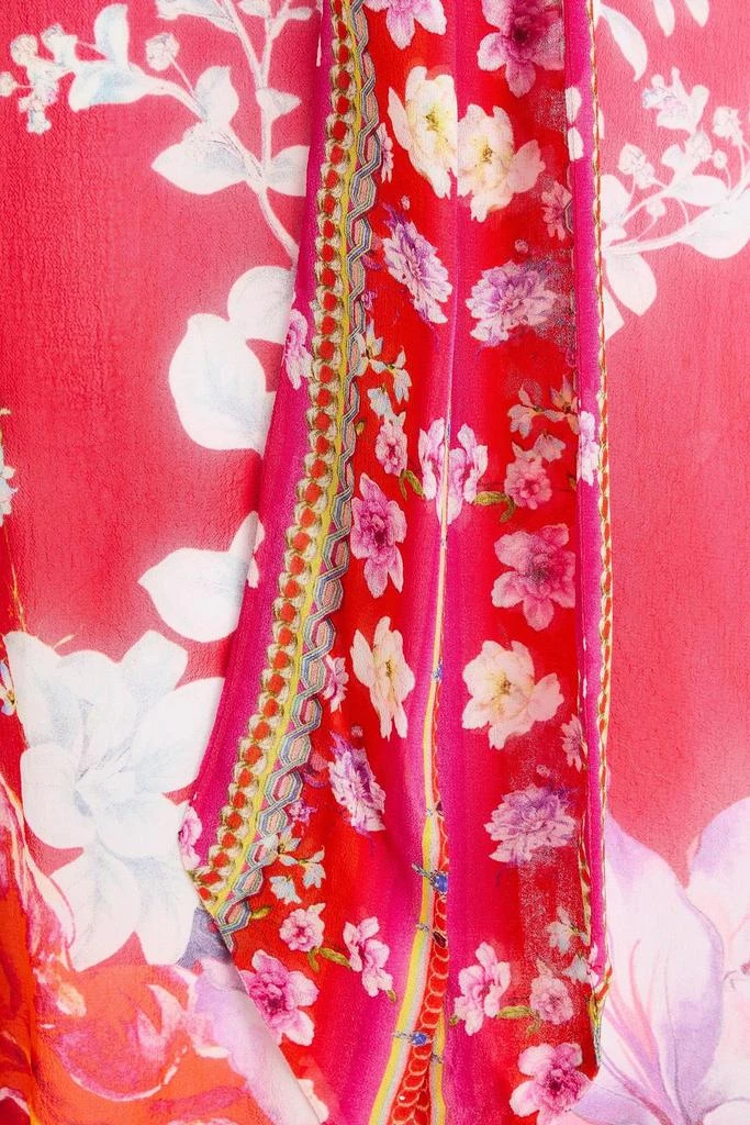 Camilla Crystal-embellished floral-print silk-georgette trench coat 4