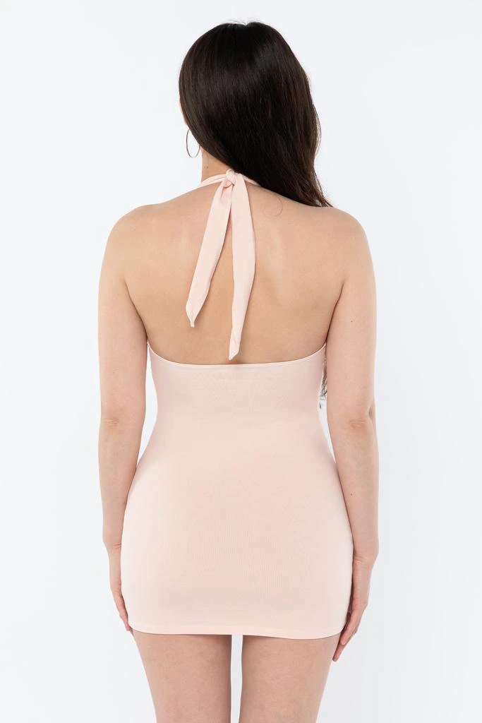 Los Angeles Apparel 8372 - Cotton Spandex Halter Mini Dress 29