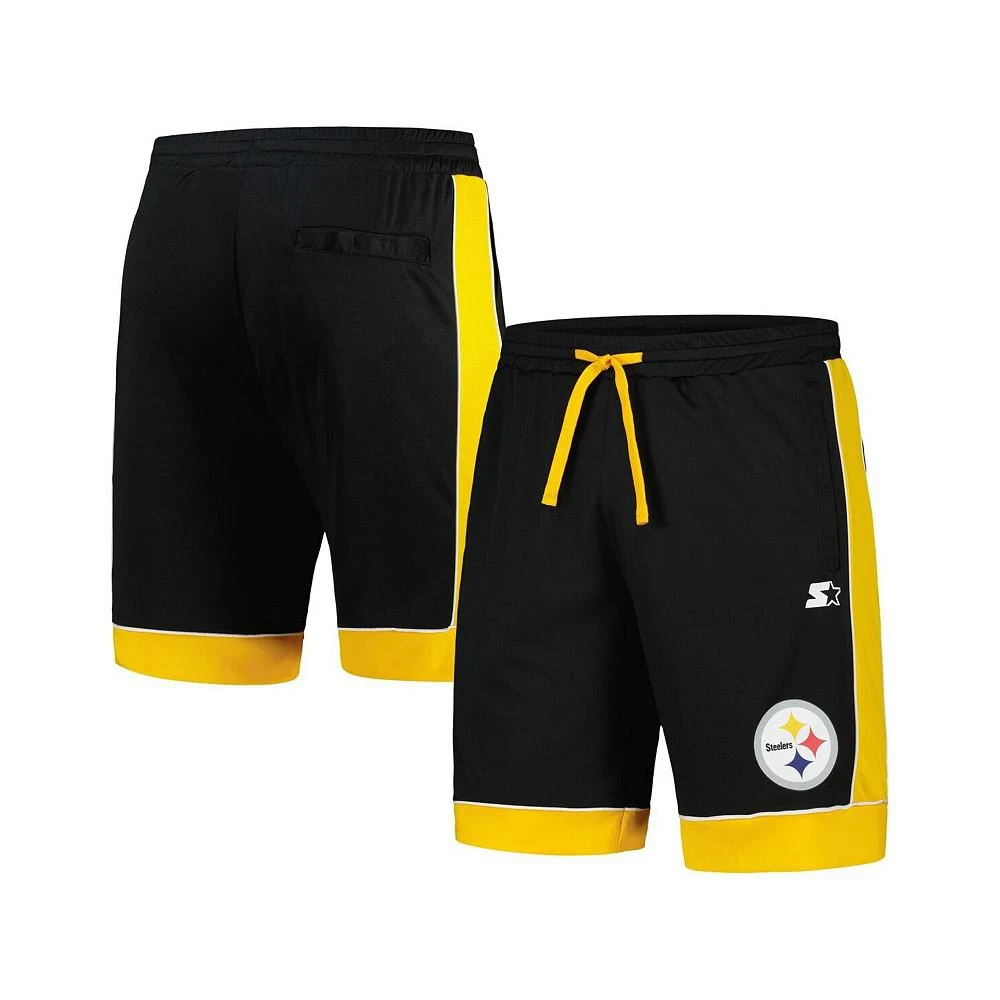 Starter Men's Black, Gold Pittsburgh Steelers Fan Favorite Fashion Shorts