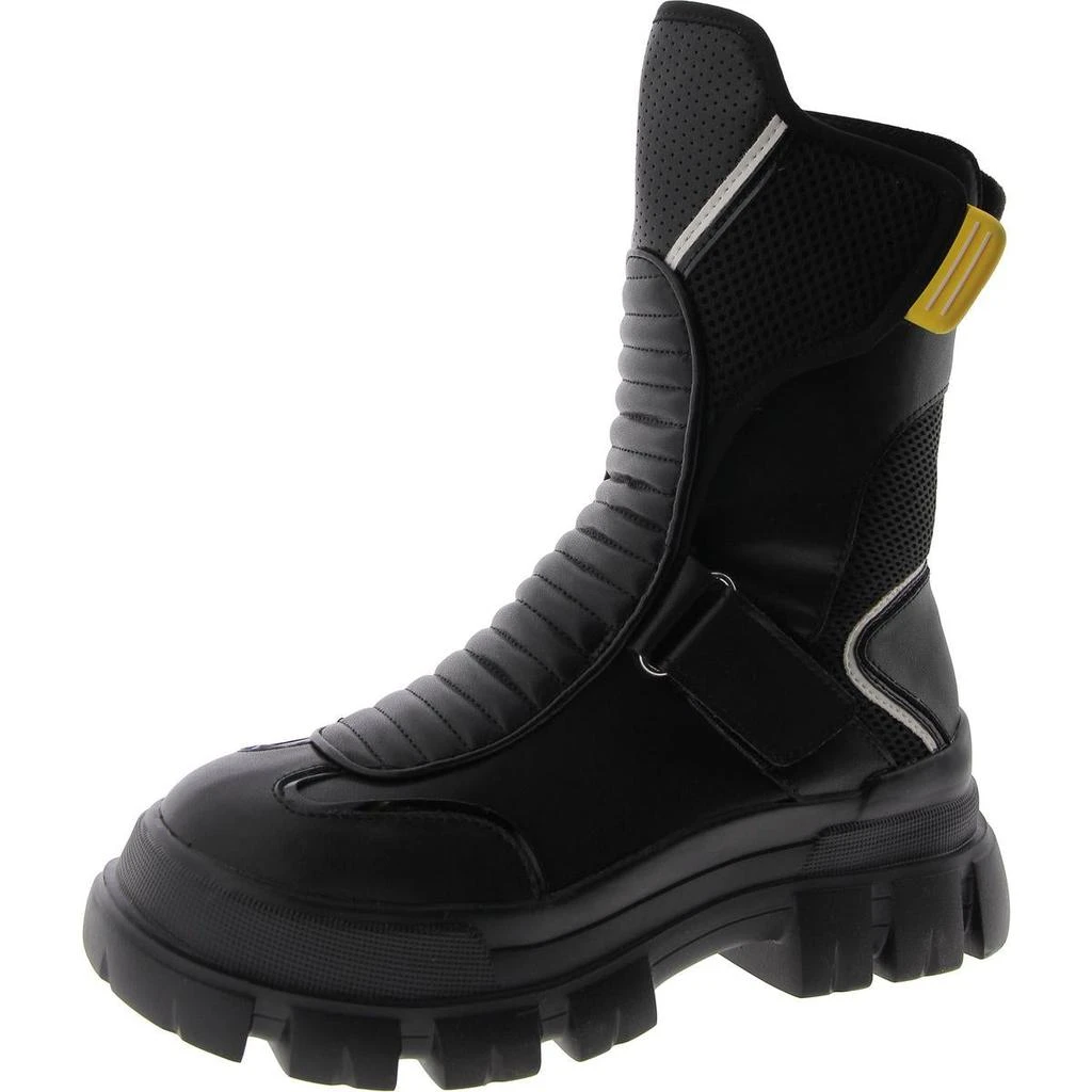 Steve Madden Volt Womens Leather Adjustable Mid-Calf Boots 1