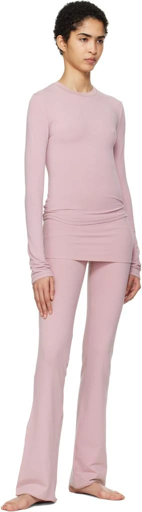 SKIMS Purple Cotton Jersey Foldover Lounge Pants 4