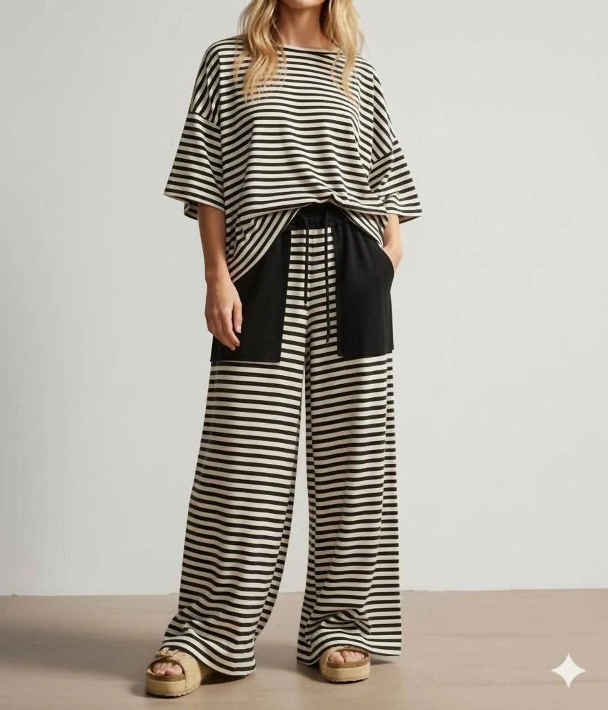 Sewn and Seen Sewn And Seen - Striped Knit Lounge Set