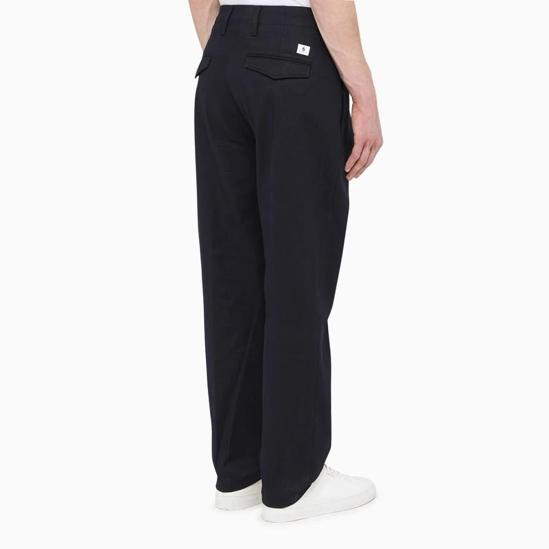 Department 5 Navy gabardine slim trousers 5