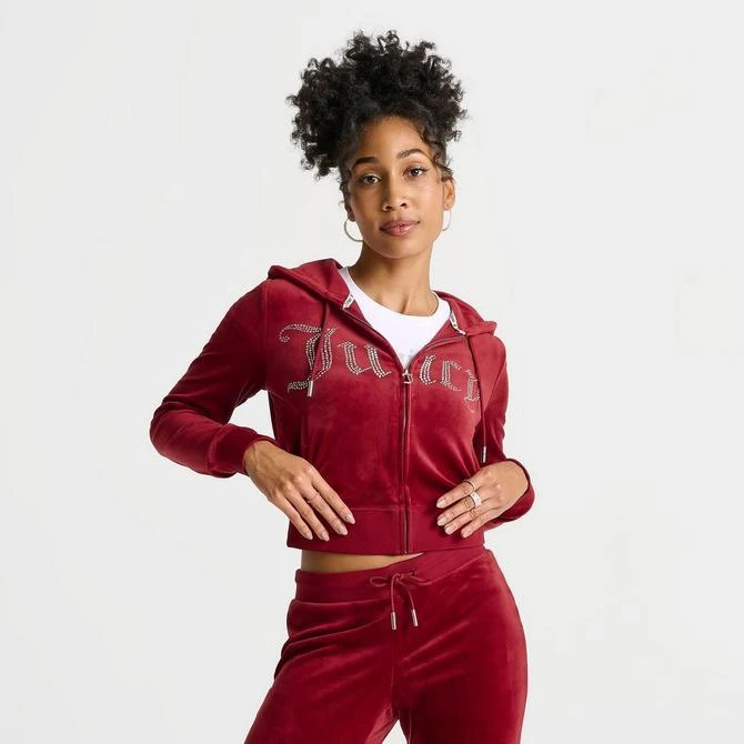 Juicy Couture Women's Juicy Couture Bling Front Hoodie 5