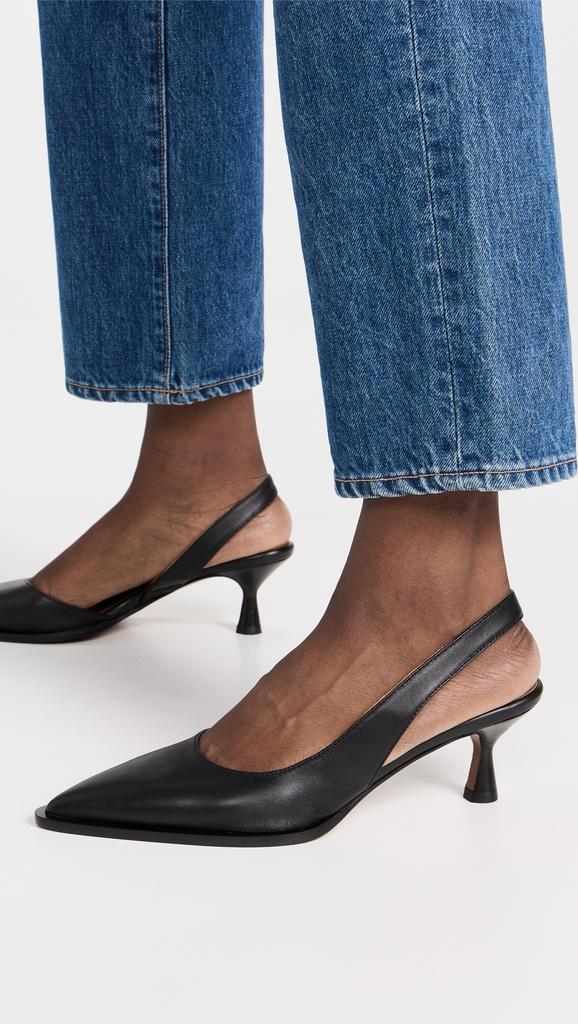 ATP ATELIER Desana Black Nappa Slingbacks