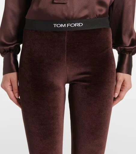 Tom Ford Logo velour leggings 4