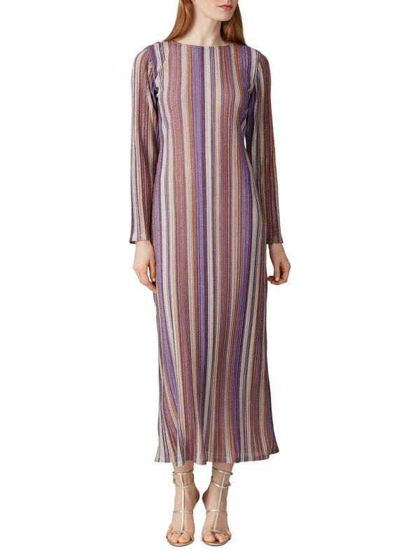 KENDALL & KYLIE Striped Midi Dress