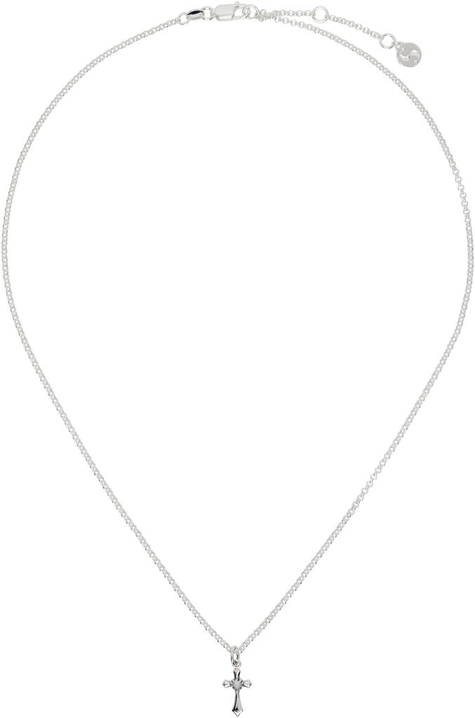 Stolen Girlfriends Club SSENSE Exclusive Silver Gothic Love Necklace