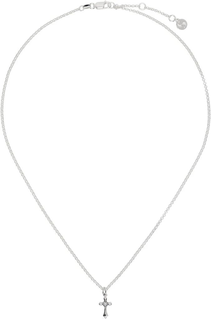 Stolen Girlfriends Club SSENSE Exclusive Silver Gothic Love Necklace 1