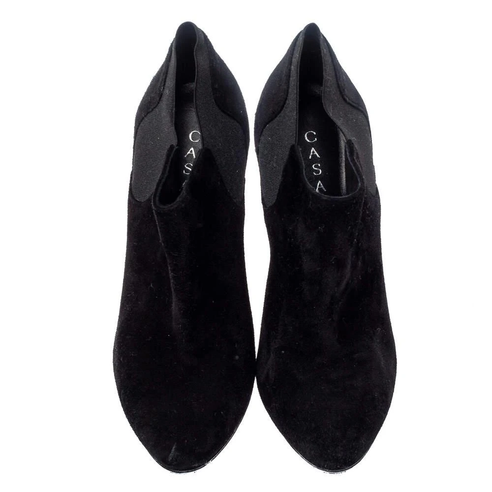 CASADEI Casadei Black Suede Ankle Boots Size 37 3