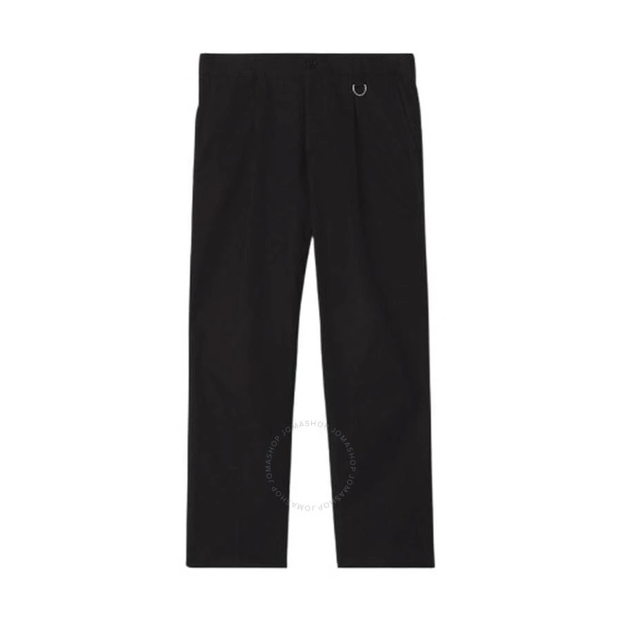 Burberry Men's Black Dover Cotton Gabardine Tailored Trousers 1