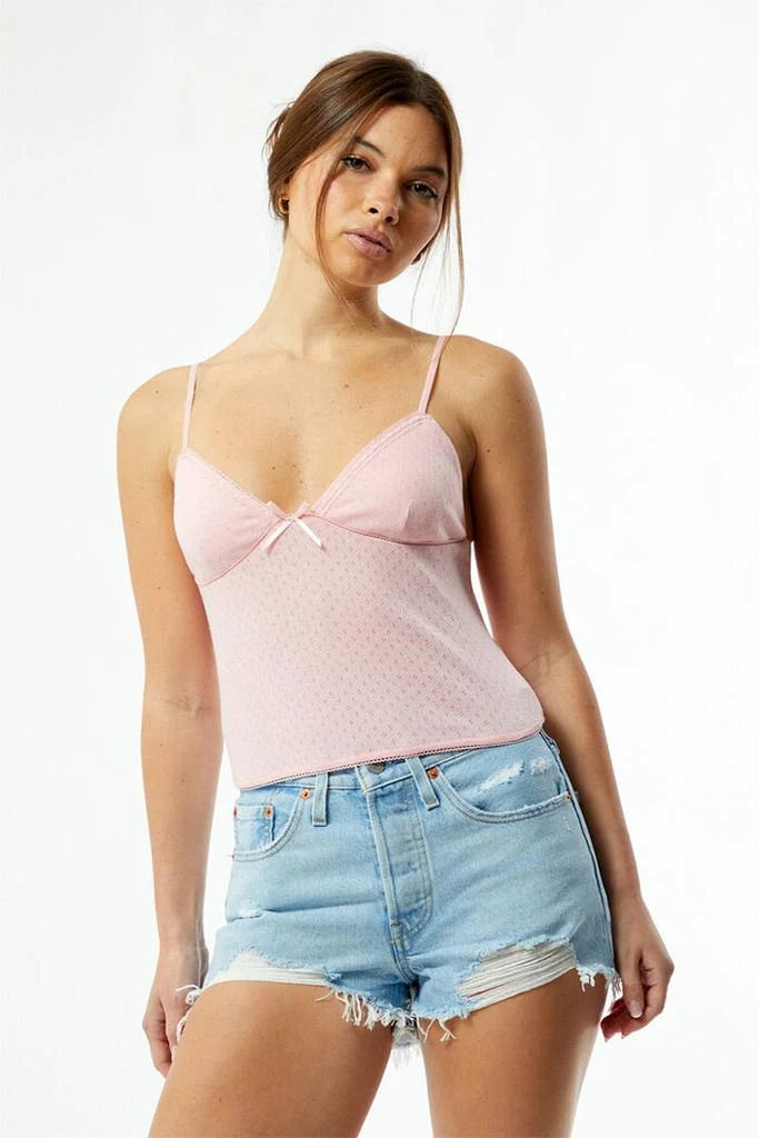 Levi's 501 Light Blue Frayed Denim Shorts 1
