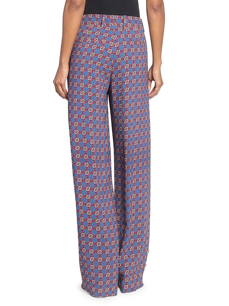 Dries Van Noten Paxy Embellished-Trim Printed Crepe Pants 5