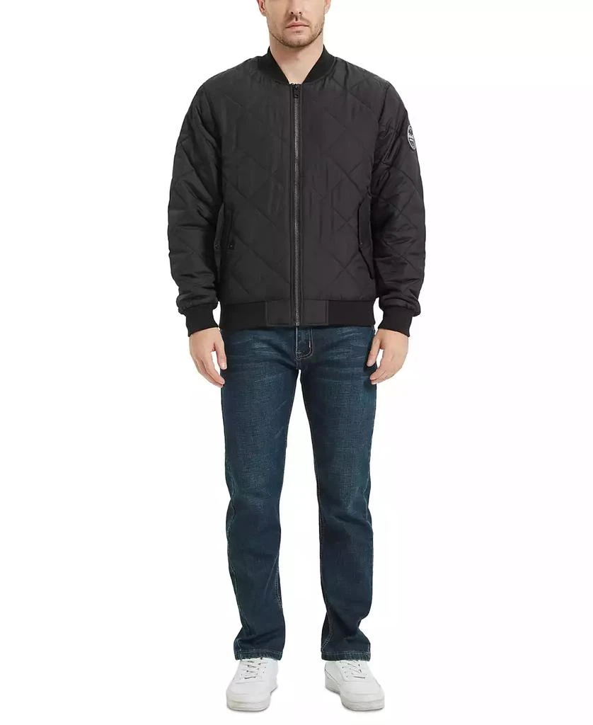 HAWKE & CO Men's Diamond Quilted Bomber Jacket 5