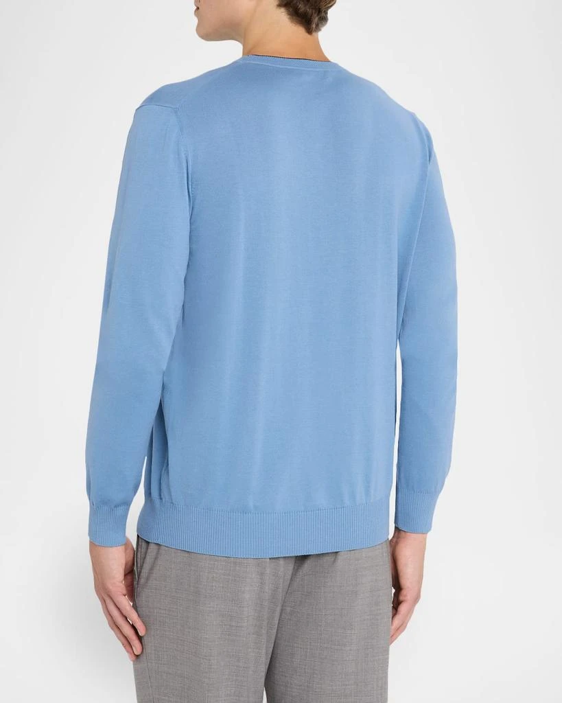 Canali Men's Cotton Tipped Crewneck Sweater 3
