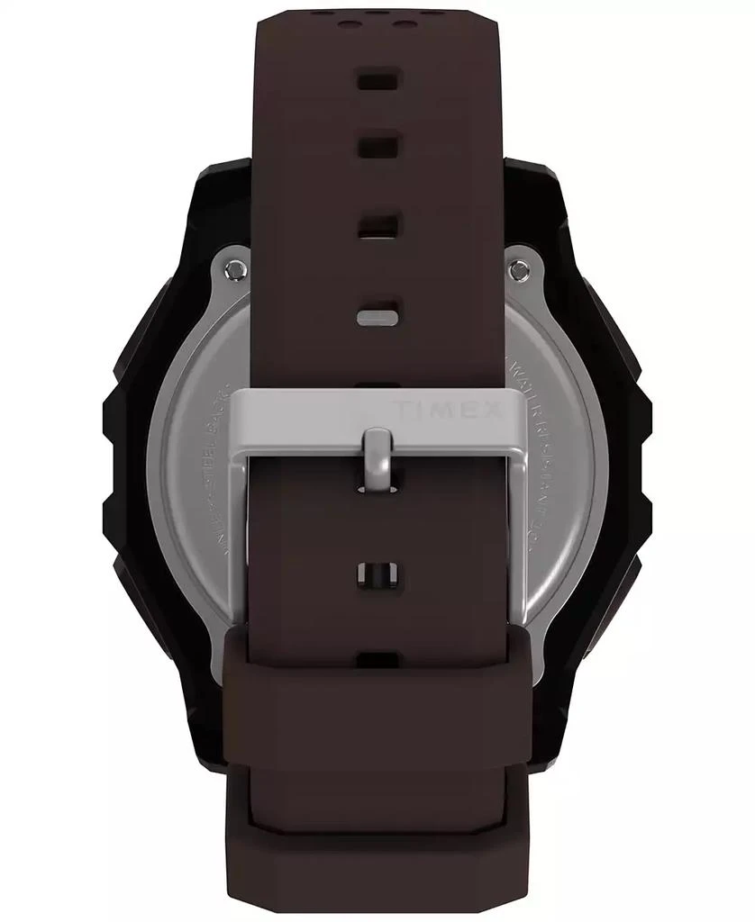 Timex Men's Chronograph Brown Silicone Watch, 49mm 3