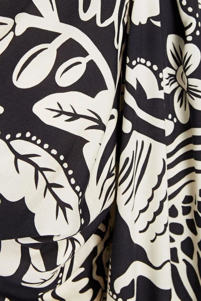 JOHANNA ORTIZ Belle Tropic cropped floral-print TENCEL™-poplin blouse 4