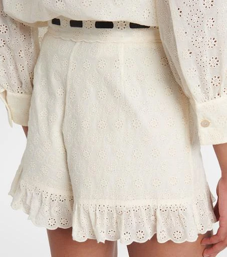 Valentino Floral ruffled cotton shorts 5