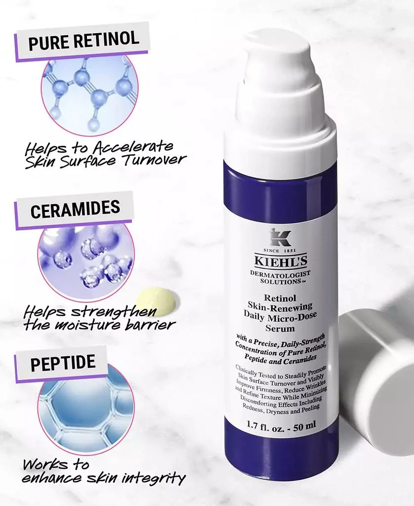 Kiehl's Micro-Dose Anti-Aging Retinol Serum with Ceramides and Peptide, 1-oz. 7