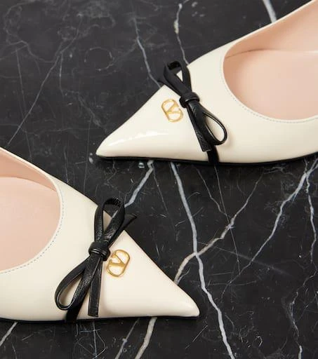 Valentino Bepointy 45 bow-detail leather pumps 5