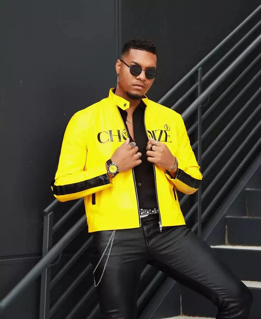 Peugeot Men's Sport Bezel Watch with Yellow Dial and Black Canvas Strap 7