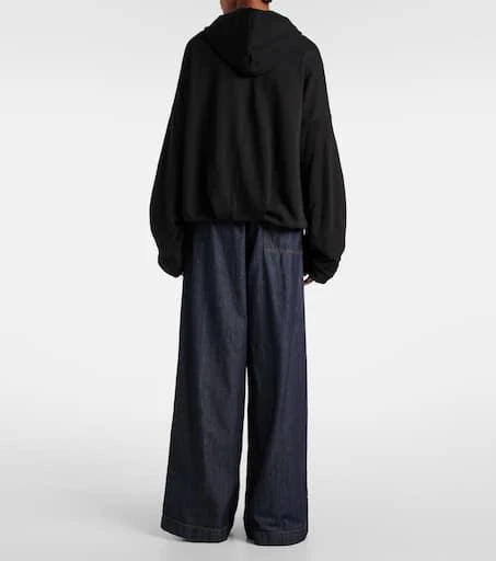 Dries Van Noten Oversized draped cotton jersey hoodie 3