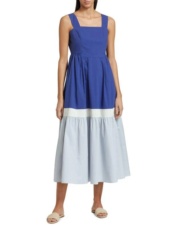 Barneys New York Colorblock Tiered Midi-Dress 1