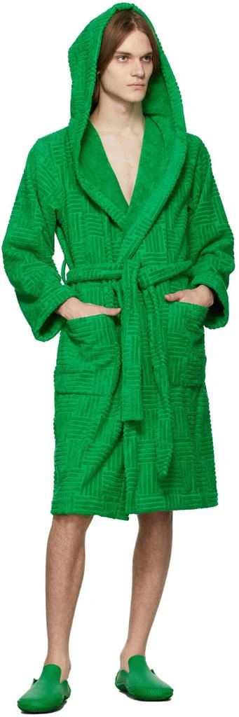 Bottega Veneta Green Intreccio Bath Robe 4
