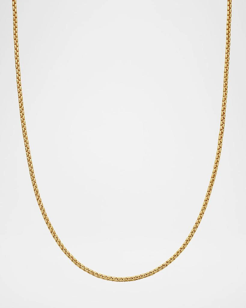 David Yurman Men
s Box Chain Necklace in 18K Gold, 1.7mm, 22"L
