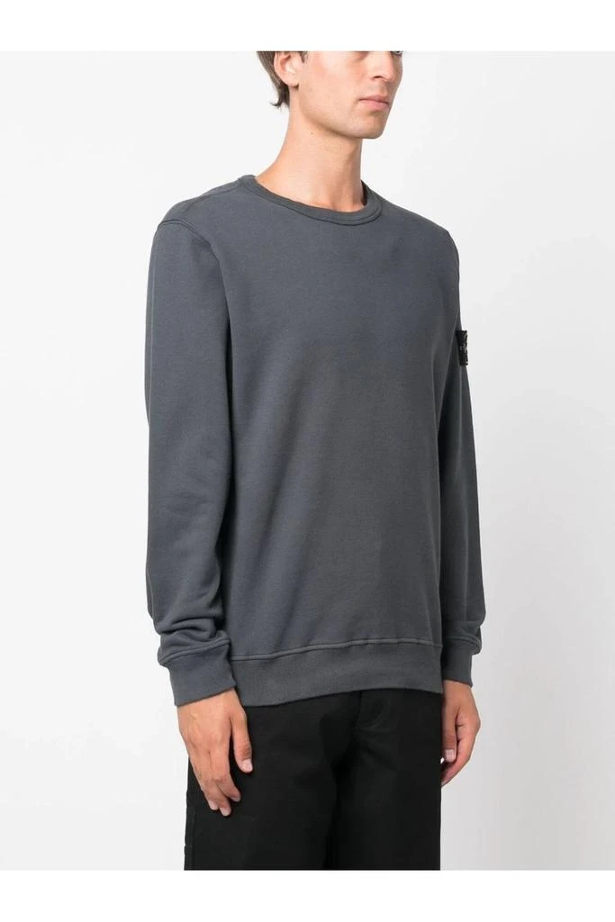 undefined Garment Dyed Cotton Sweatshirt Grey 3