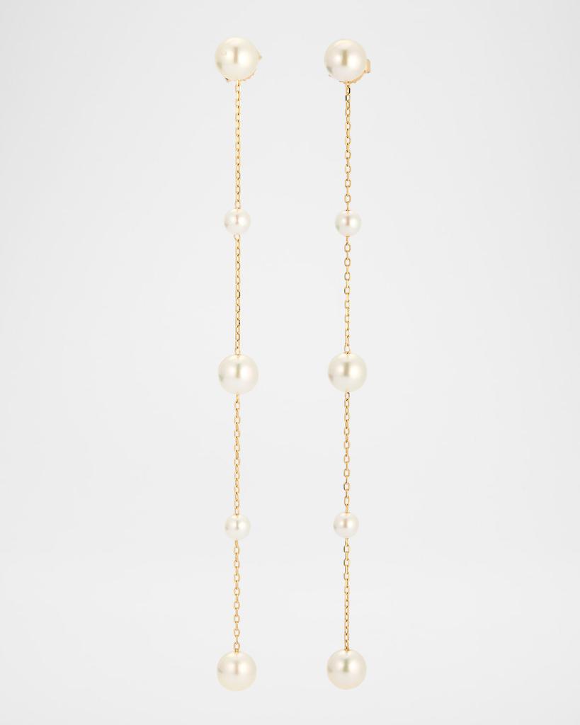 Mizuki 14K Yellow Gold Akoya Pearl Earrings, 3-5mm