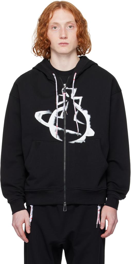 Black Stencil Orb Rugged Zip Hoodie – On Sale Now with Up to 67