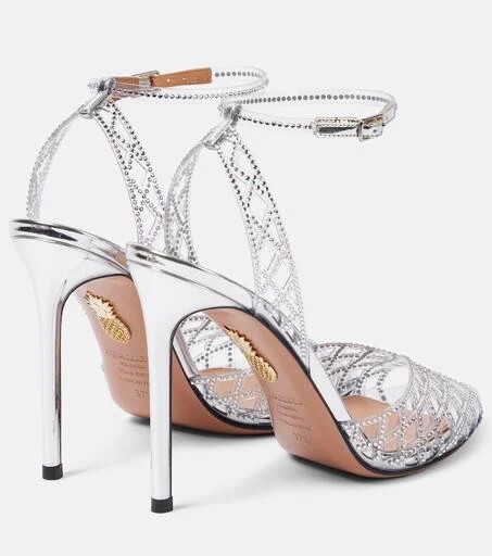 Aquazzura Lumiere 105 embellished PVC sandals 2