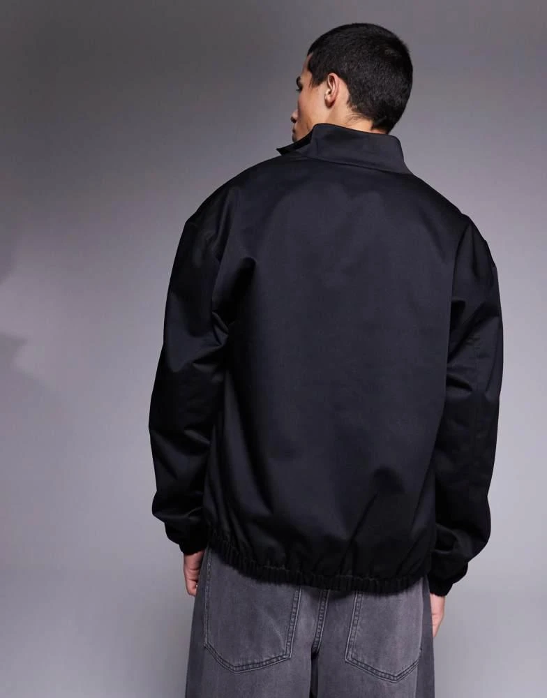 ASOS ASOS DESIGN oversized track jacket in black 4