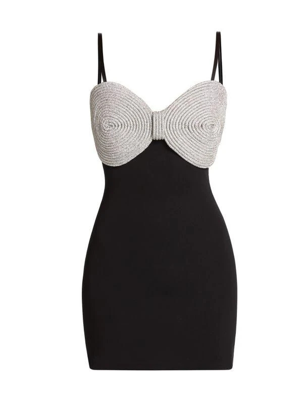 Mach & Mach Crystal Bow Sleeveless Minidress 6